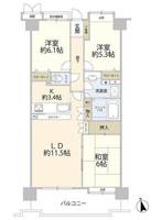 東京都立川市若葉町1(マンション)の賃貸物件の間取り