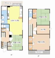 滋賀県近江八幡市池田本町(一戸建)の賃貸物件の間取り