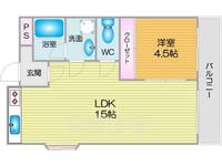 大阪府大阪市住之江区新北島7(マンション)の賃貸物件の間取り