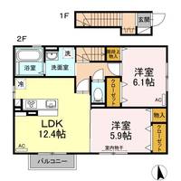 アメーヌセゾン・サンク A棟の間取り
