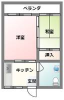 知念住宅B棟の間取り