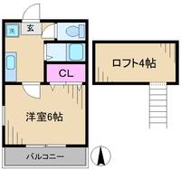 神奈川県川崎市中原区上新城1(アパート)の賃貸物件の間取り