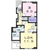 山口県宇部市則貞4(アパート)の賃貸物件の間取り