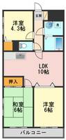 東京都江戸川区鹿骨2(マンション)の賃貸物件の間取り