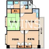 福岡県福岡市中央区平尾4(マンション)の賃貸物件の間取り
