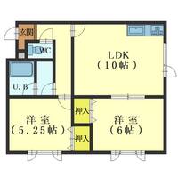 北海道函館市美原4(アパート)の賃貸物件の間取り