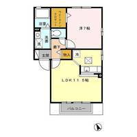 栃木県宇都宮市西川田町(アパート)の賃貸物件の間取り