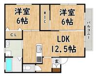 大阪府大阪市平野区平野本町3(アパート)の賃貸物件の間取り