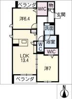 リオリエント都通の間取り