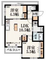 クレ ドゥ ボヌール 吉祥寺の間取り