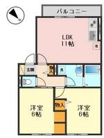 東京都葛飾区細田3(アパート)の賃貸物件の間取り