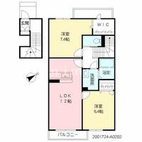 熊本県熊本市北区山室4(アパート)の賃貸物件の間取り