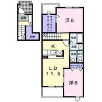 茨城県つくば市高野台3(アパート)の賃貸物件の間取り