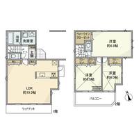 埼玉県さいたま市大宮区堀の内町3(一戸建)の賃貸物件の間取り