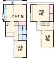 兵庫県加古川市加古川町寺家町(一戸建)の賃貸物件の間取り