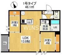 福岡県福岡市東区若宮5(アパート)の賃貸物件の間取り