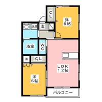 コミーテ薮田 B棟の間取り