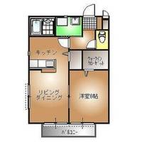 栃木県栃木市岩舟町静(アパート)の賃貸物件の間取り
