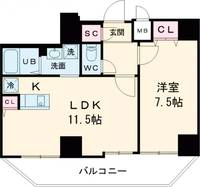 兵庫県神戸市中央区下山手通8(マンション)の賃貸物件の間取り