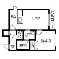 北海道札幌市豊平区美園十条7(マンション)の賃貸物件の間取り