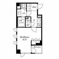 東京都港区赤坂4(マンション)の賃貸物件の間取り
