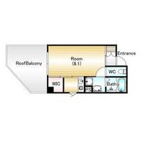 大阪府大阪市港区八幡屋1(マンション)の賃貸物件の間取り