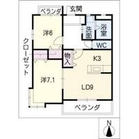 愛知県尾張旭市東印場町3(マンション)の賃貸物件の間取り