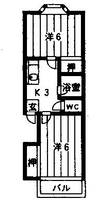 宮城県仙台市太白区長町2(アパート)の賃貸物件の間取り