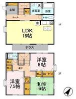 千葉県千葉市若葉区若松町(一戸建)の賃貸物件の間取り