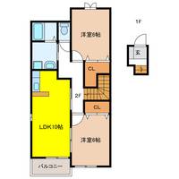 岐阜県不破郡垂井町表佐(アパート)の賃貸物件の間取り