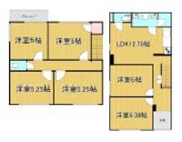 大阪府大阪市生野区中川西2(一戸建)の賃貸物件の間取り