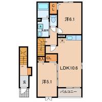 愛知県碧南市野田町(アパート)の賃貸物件の間取り