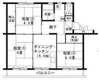 兵庫県三木市志染町西自由が丘2(マンション)の賃貸物件の間取り