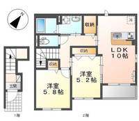 愛知県刈谷市東境町堀池(アパート)の賃貸物件の間取り