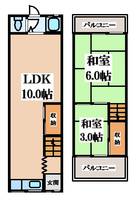 大阪府四條畷市江瀬美町(一戸建)の賃貸物件の間取り