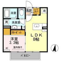 福島県いわき市平北白土字宮前(アパート)の賃貸物件の間取り