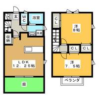 神奈川県横浜市青葉区さつきが丘(一戸建)の賃貸物件の間取り
