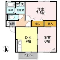 ボナールハイツ Bの間取り