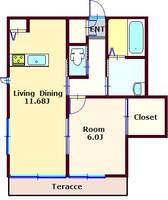 群馬県高崎市倉賀野町(アパート)の賃貸物件の間取り