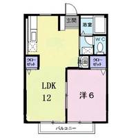 広島県福山市山手町2(アパート)の賃貸物件の間取り