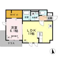 東京都新宿区東五軒町(アパート)の賃貸物件の間取り