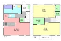 神奈川県茅ヶ崎市柳島海岸(一戸建)の賃貸物件の間取り