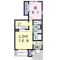 茨城県小美玉市羽鳥(アパート)の賃貸物件の間取り