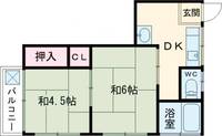 筑波荘の間取り