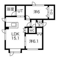 北海道札幌市北区新琴似八条11(アパート)の賃貸物件の間取り