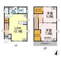 盛岡市前九年2丁目【ラファイユ館坂橋】築6年の間取り