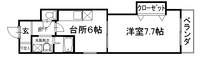京都府京都市右京区西京極南大入町(マンション)の賃貸物件の間取り