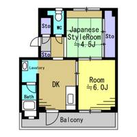 岩手県久慈市長内町第21地割(マンション)の賃貸物件の間取り