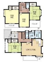 埼玉県上尾市大字平塚(一戸建)の賃貸物件の間取り