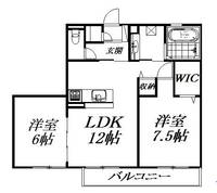 静岡県浜松市中央区上西町(アパート)の賃貸物件の間取り